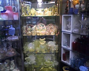 Very fine Vaseline Glass Collection at Max Miller Antiques